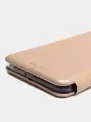 Золотой чехол-книжка для Samsung Galaxy A23, на магните, с функцией подставки