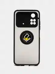 Чехол противоударный для Xiaomi POCO M4 PRO 4G с магнитом и кольцом