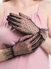 Серый перчатки длинные атласные сетчатые женские, 15 цветов