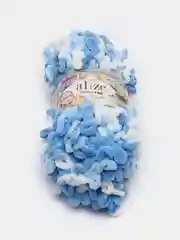 Вишнёвый пряжа Alize Puffy Fine Color, петельки маленькие, 100 г, 14 м