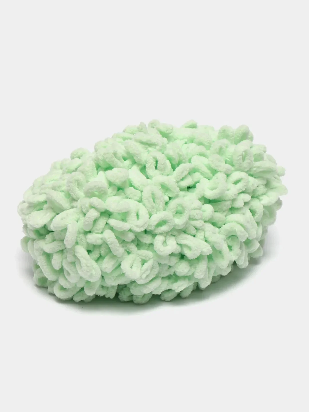 Мятный пряжа Alize Puffy Fine, петельки маленькие, 100 г, 14 м