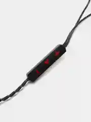 Красный игровые наушники проводные внутриканальные Pollaxe, черный+красный, кабель 1,2 м