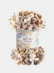Лавандовый пряжа Alize Puffy Fine Color, петельки маленькие, 100 г, 14 м