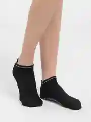 Черный носки антискользящие для йоги, пилатеса Non slip спортивные