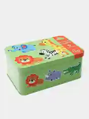 Зеленый пазлы в жестяной коробке