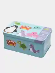 Голубой пазлы в жестяной коробке