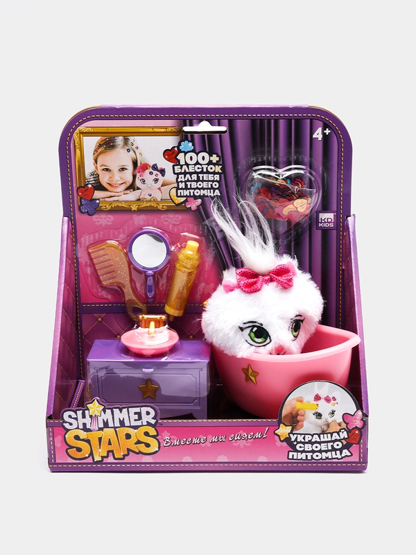 Набор с кошечкой  SHIMMER STARS Ванная комната, 13 см, 1/6