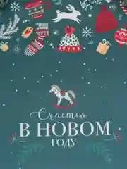 Красный новогодняя коробка-пакет