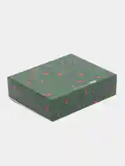 Тёмно-зелёный коробка новогодняя
