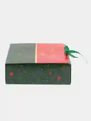 Тёмно-зелёный коробка новогодняя