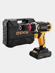 Аккумуляторная дрель-шуруповерт DEKO DKCD20FU-Li SET 3 со съемным патроном в кейсе + оснастка 13шт, 2x1.5Ач