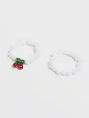 Кольцо из бисера "Вишенки"