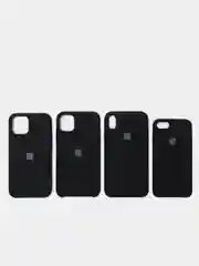 Черный чехол на iPhone, Айфон 11, XR, XS, X, 8 Plus, 7 Plus, SE, 6S, Pro Max силиконовый