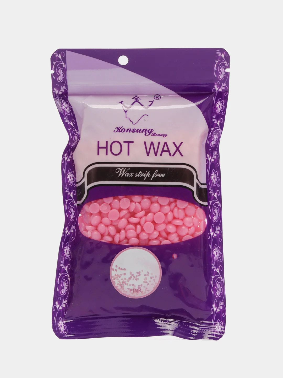 Розовый воск для депиляции в гранулах HOT WAX 100г