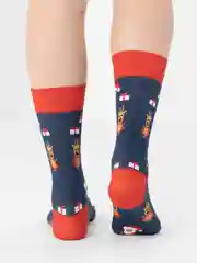 Индиго носки с новогодним принтом