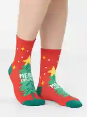 Зеленый носки "Новый год"