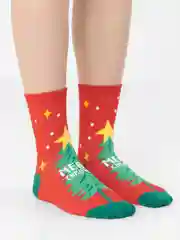 Зеленый носки "Новый год"