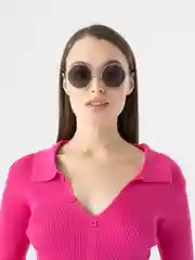 Черный очки круглые, солнцезащитные для мужчин и женщин