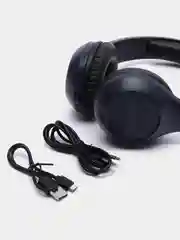 Синий беспроводные накладные наушники Borofone BO12 Power, Bluetooth, AUX гарнитура с басом