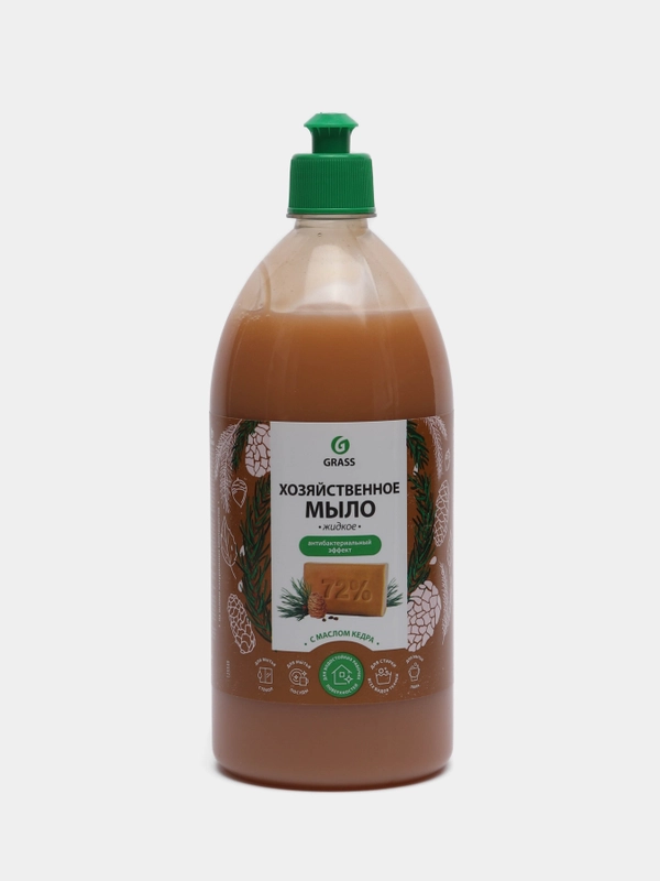 Жидкое мыло Grass хозяйственное с маслом кедра, 1л купить по цене 139 ...