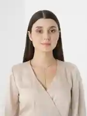 Золотой цепочка на шею женская, тонкая