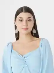 Белый серьги "Крылья бабочки"