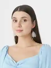 Белый серьги "Крылья бабочки"