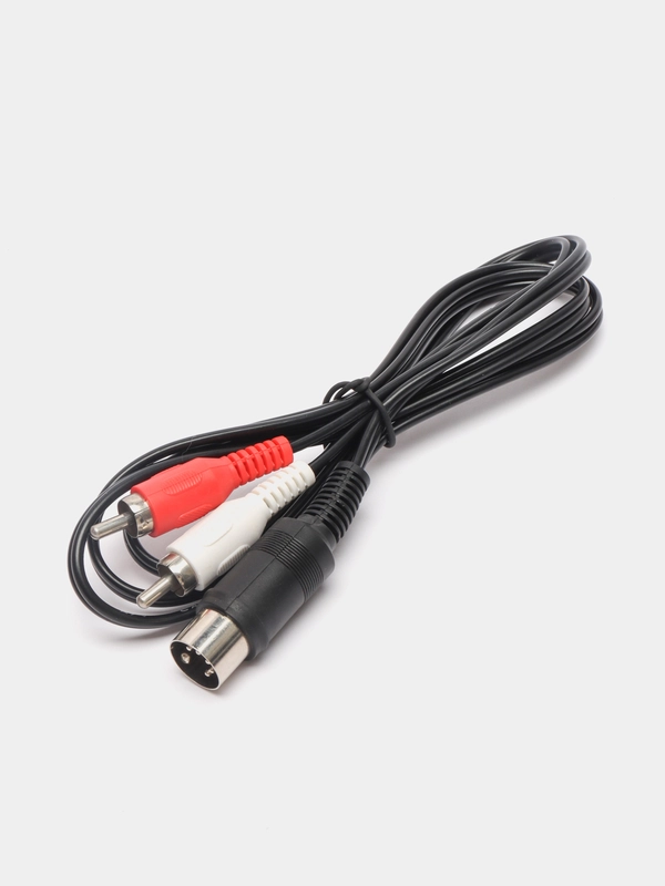 Шнур 5din - 2rca, кабель DIN 5 - 2 RCA, соединитель 5 контактный 5 дин с тюльпанами