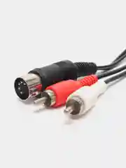 Шнур 5din - 2rca, кабель DIN 5 - 2 RCA, соединитель 5 контактный 5 дин с тюльпанами
