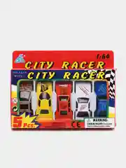 Набор металлических детских гоночных машинок City Racer Lelu, масштаб 1:64