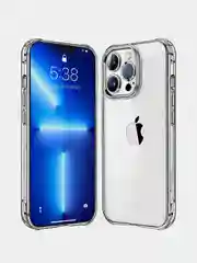 Чехол силиконовый прозрачный с защитой камеры для iPhone 11, 13 Mini/13/13 Pro/13 Pro Max