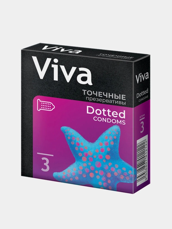Презервативы Viva точечные, 3 штуки