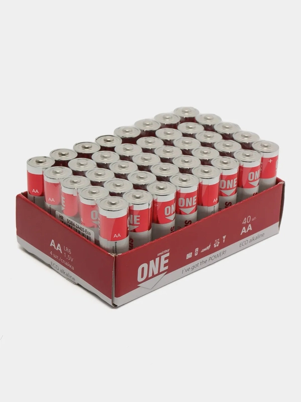 Батарейки алкалиновые ONE, 3 размера, 4-40 штук