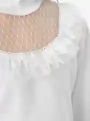 Белый водолазка, блузка для девочки