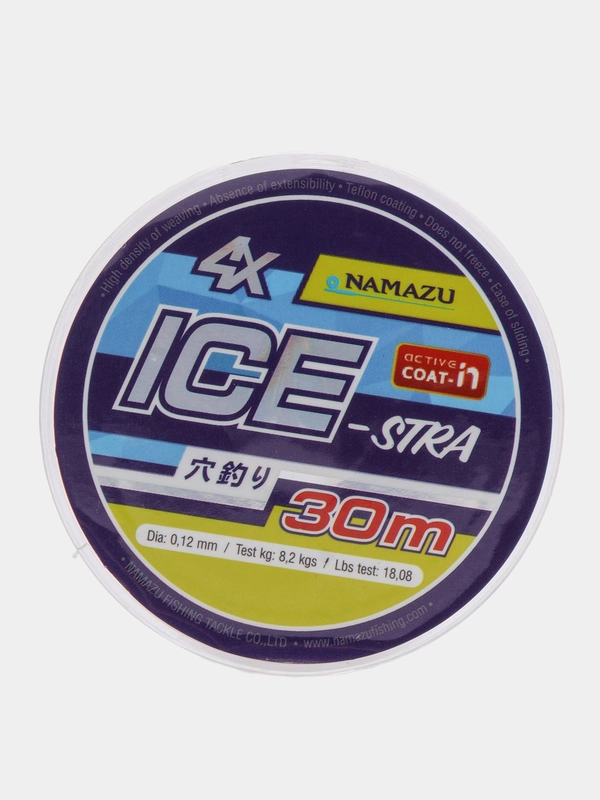 Шнур плетеный зимний ICE STRA 4х, 30 м