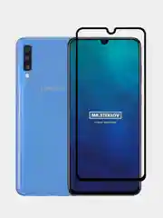 Защитное стекло для Samsung Galaxy A70 2019, полная проклейка / А70 / А 70
