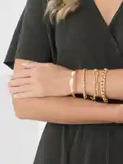 Золотой браслеты, комплект из 4 штук