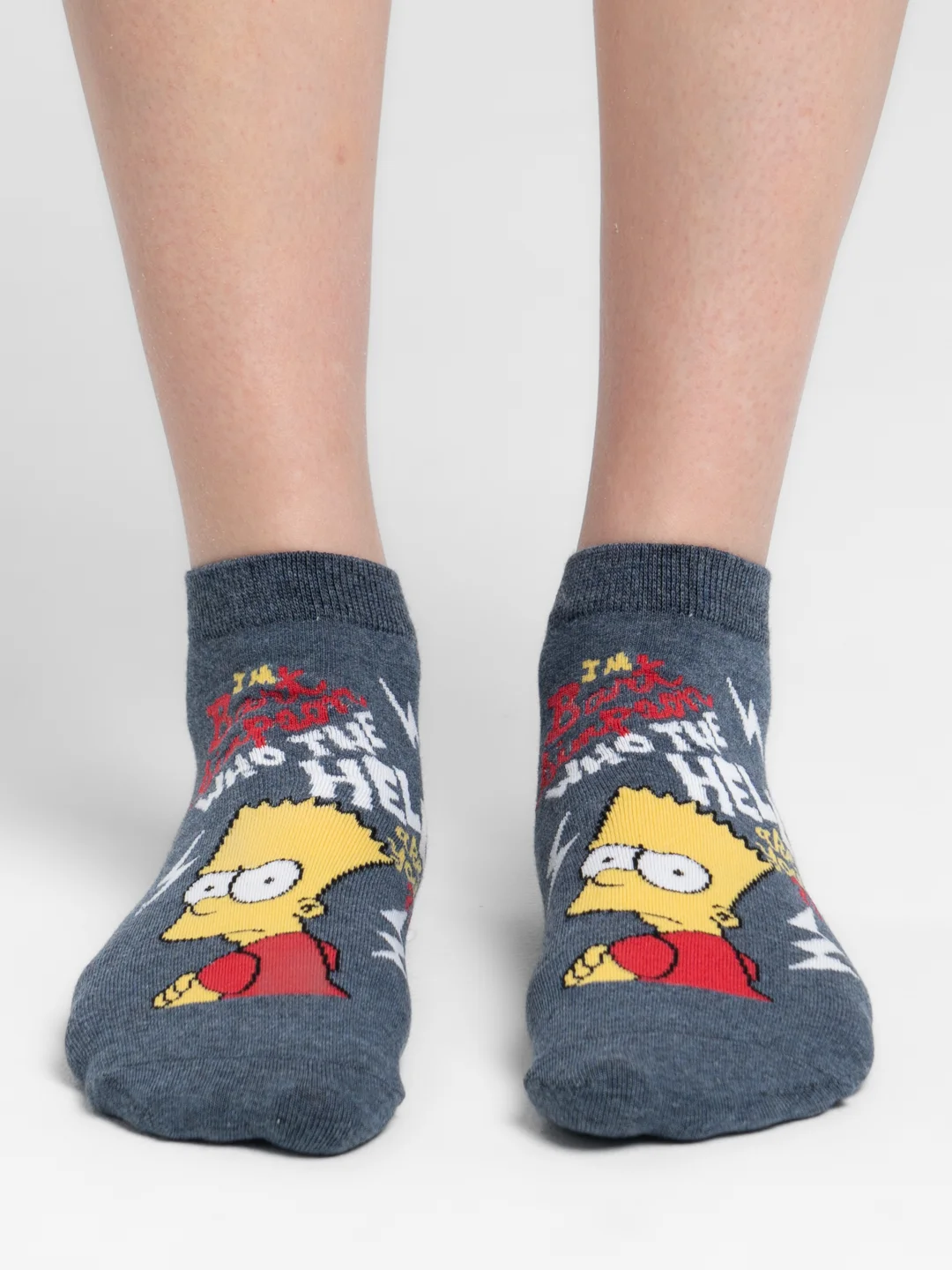 Темно-синий короткие носки мужские и женские с рисунком Simpsons Симпсоны