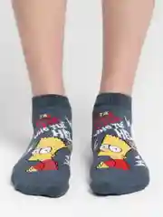 Темно-синий короткие носки  мужские и женские с рисунком Simpsons Симпсоны