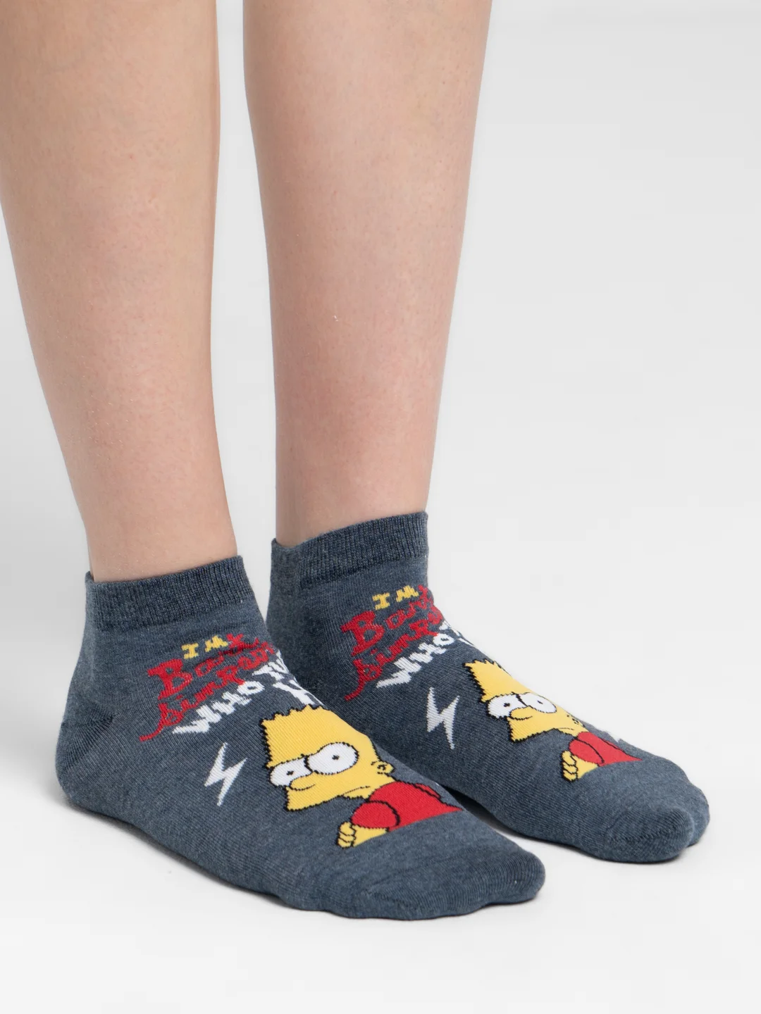 Темно-синий короткие носки мужские и женские с рисунком Simpsons Симпсоны