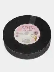 Черный лента парчовая с блеском для украшения подарков