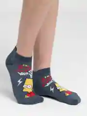 Темно-синий короткие носки  мужские и женские с рисунком Simpsons Симпсоны