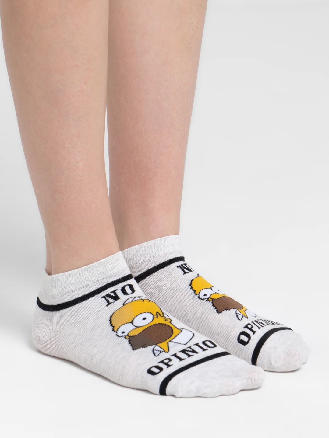 Молочный короткие носки мужские и женские с рисунком Simpsons Симпсоны