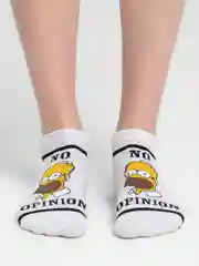 Молочный короткие носки  мужские и женские с рисунком Simpsons Симпсоны