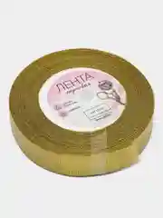 Зеленый лента парчовая с блеском для украшения подарков