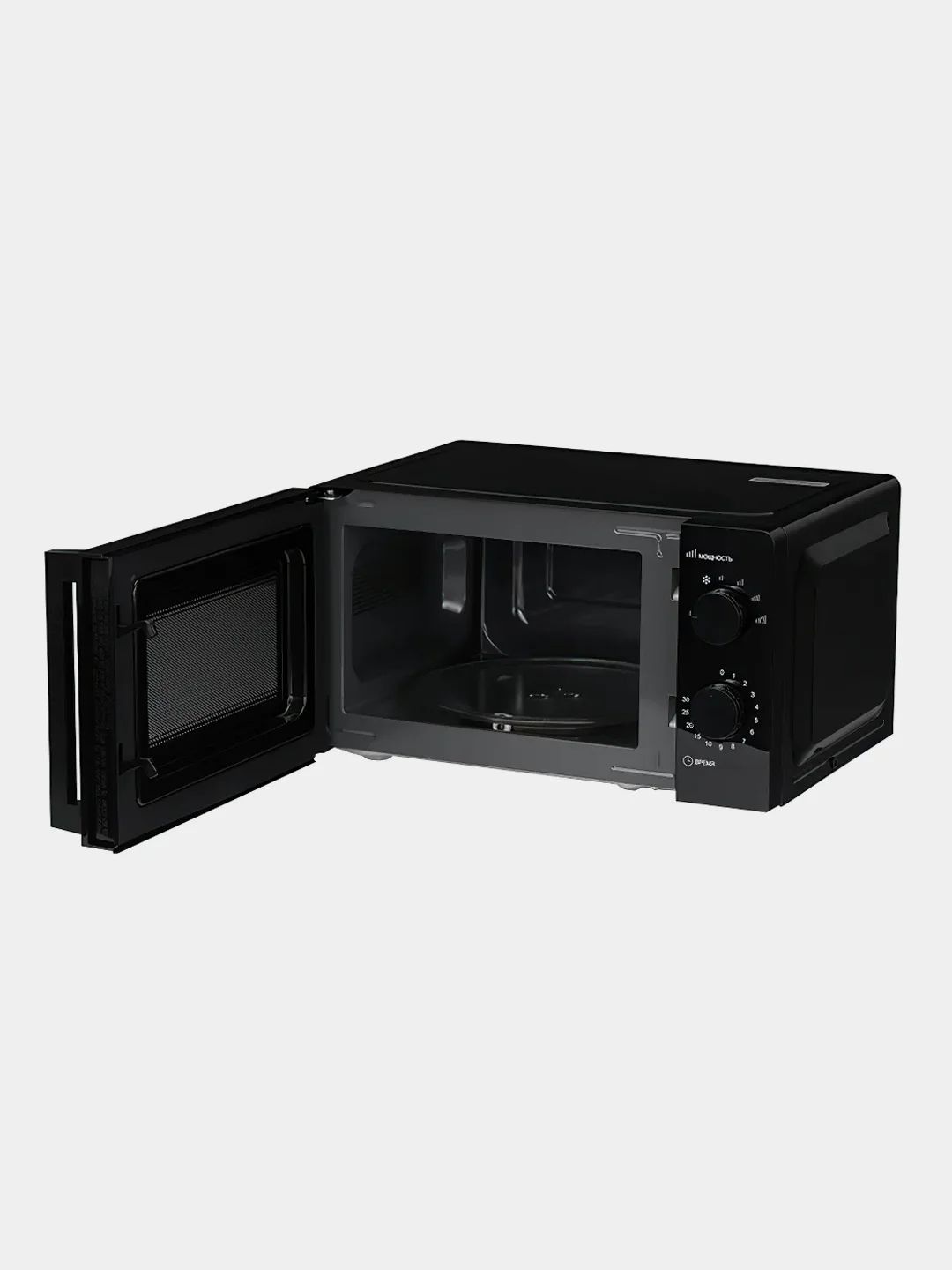 Черный микроволновая печь Harper HMW-20SM01, 700 Вт, 20 л, 6 режимов мощности