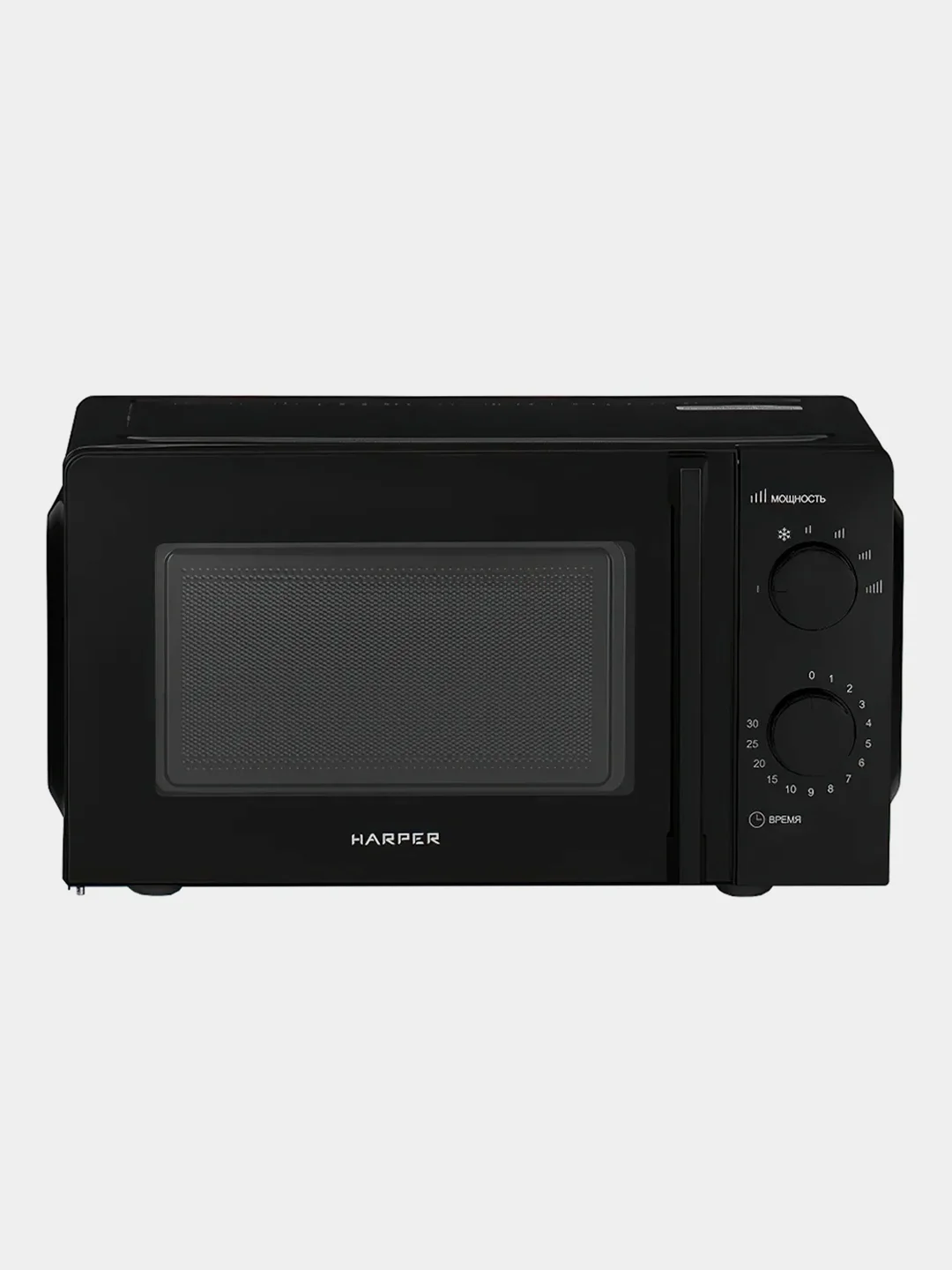 Черный микроволновая печь Harper HMW-20SM01, 700 Вт, 20 л, 6 режимов мощности