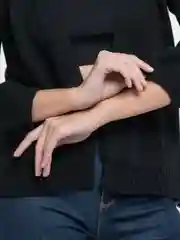 Черный кардиган свободный, вязанный, женский