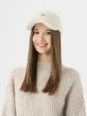 Белый зимняя меховая кепка бейсболка унисекс