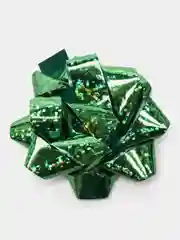 Лесной зеленый бант Звезда для оформления подарка, 4,5 см/5 см /6,35 см